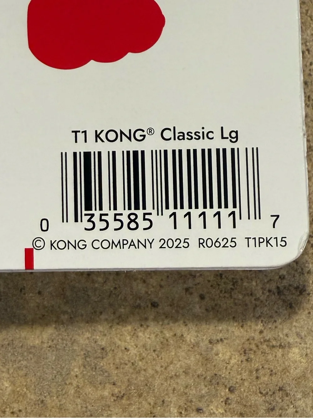 New KONG Classic Red Large Durable Natural Rubber Dog Chew Treat Toy NWT